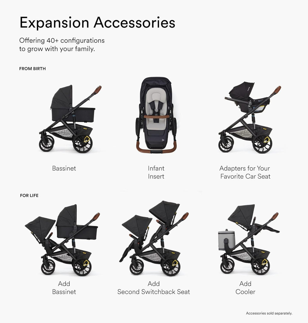 Switch&Roll All-Terrain Convertible Infant to Toddler Stroller Reversible Seat One-Hand Fold Adjustable Suspension & Never-Flat XL Tires Zevon