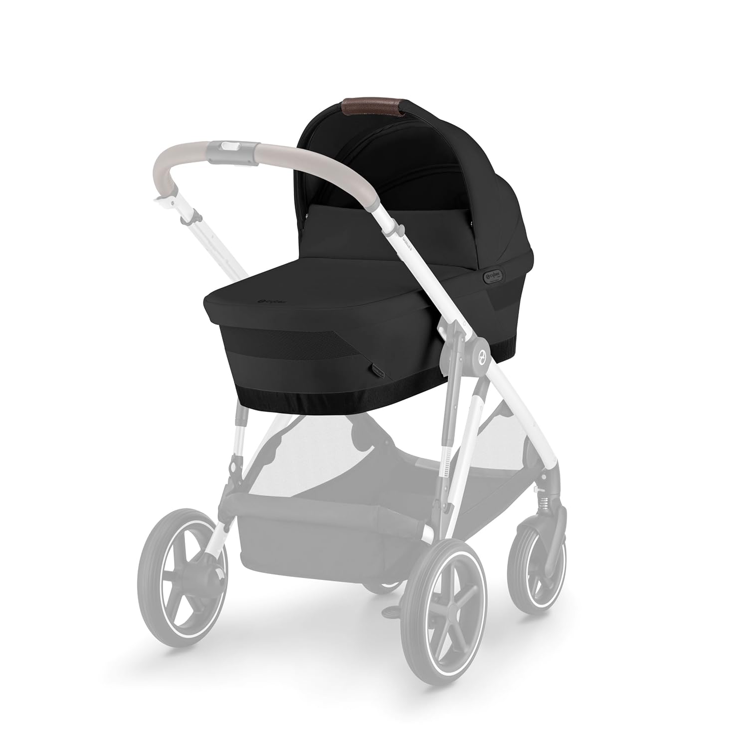 Cybex Gazelle S / eGazelle S Cot Baby Bassinet with Sun Canopy & Easy-Carry Handle Moon Black Zevon